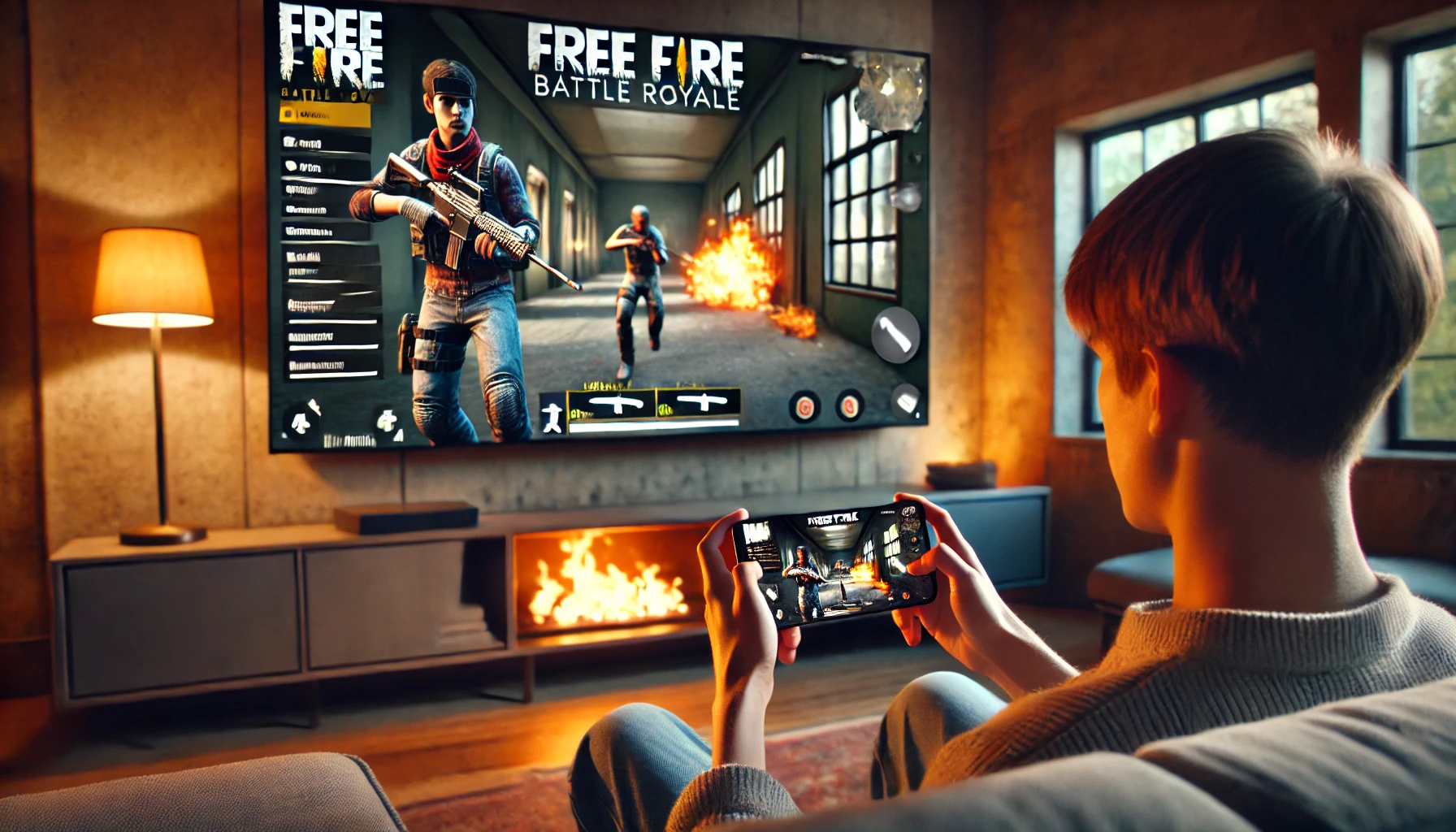 Espelhar Free Fire na TV